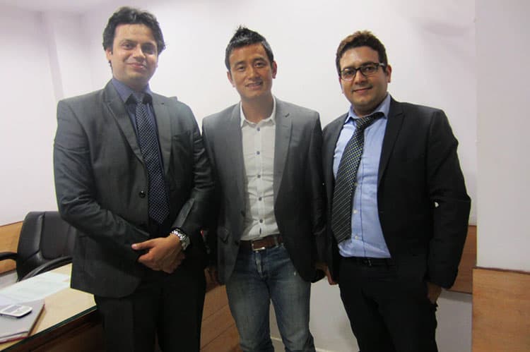 Soccer Fever Hits MedLinks. Mr Baichung Bhutia, Famous soccer Player visited MedLinks.